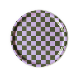 Lila- Olijf - dienblad - rond - 31 cm
