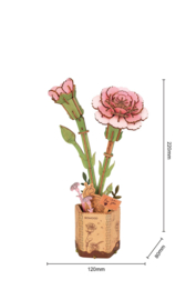 Roze Anjer - houten bouwset