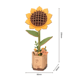 Zonnebloem - houten bouwset