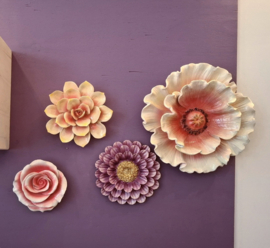 Wanddecoratie Bloem Paars/Lila