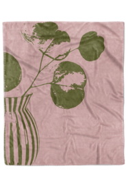 Groen Plezier - deken - poeder roze en groen - Adelheid