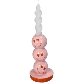 Smiley Kandelaar Roze