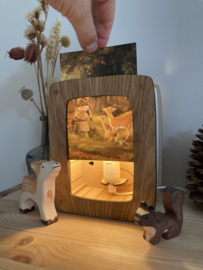 Postcardlamp Oak