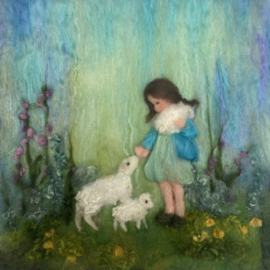 Girl with Lambs | Ann Galland