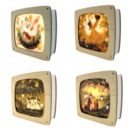 Seizoenenlamp + 4 platen Bijdehansje