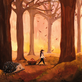 Herfst in het bos | Losse afbeelding van Esther Bennink
