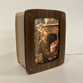 Postcardlamp Walnut