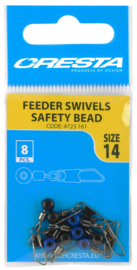 Cresta feeder swivels safety beads size 12