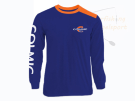 Colmic tshirt long sleeves - blau/orange