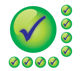 Belohnungssticker Grüne Karos - 10 mm - 368 Sticker
