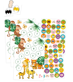 Stevig Beloningssysteem Jungle incl 2 Verkleurende Plasstickers