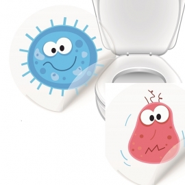 Toilet Stickers Flere Monstre - 4 Stickers