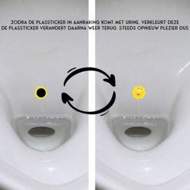 Verfärbende Toiletten Sticker Sonne - 3 Sticker
