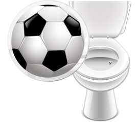 Toiletten Sticker Fußball - 20 Sticker