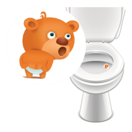 Potty Stickers Mooning Bear - 4 Stickers