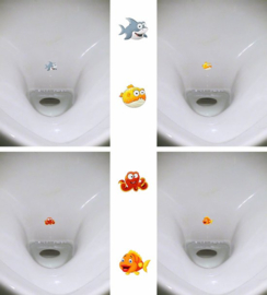 Urinal Stickers Set Fish - 4 Stickers