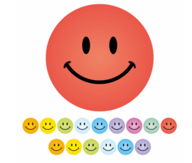 Belohnungssticker Pastell Smileys - 10 mm - 368 Sticker