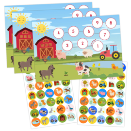 Reward Chart Farm with Large Stickers