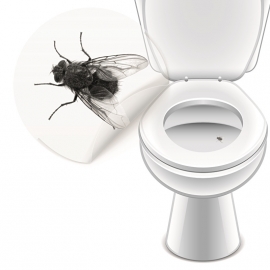 Adesivi per la toilette Fly - 4 adesivi