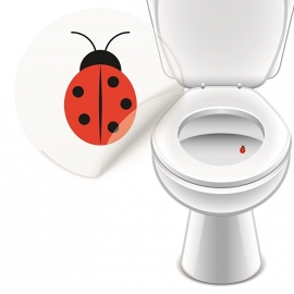Toilet Stickers Lieveheersbeestje - 4 Stickers