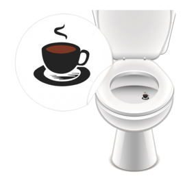 Toilet Stickers Coffee! - 4 Stickers