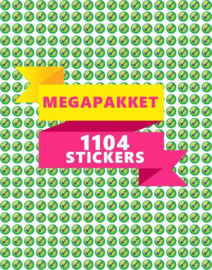 Beloningsstickers Groene Vinkjes Klein 10mm- 1104 Stickers Mega Set