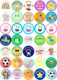 Stickervel Beloningsstickers - 35 stickers