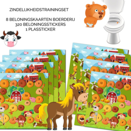 8 Beloningskaarten Boerderij + 320 stickers + Plassticker