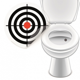 Toilet Stickers Bullseye - 4 Stickers