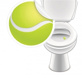 Toilet Stickers Tennisbal - 2 Stickers