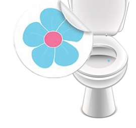 Toilet Stickers Blomst - 2 Stickers