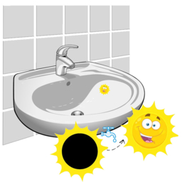 Colour Changing Wash Hands Stickers "Sun" - 2 Stickers