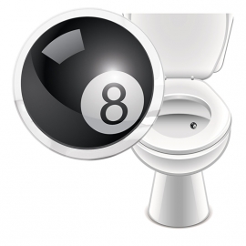 Sticker Urinoir 8-Ball - 2 Stickers