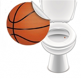 Toilet Stickers Basketbal - 2 Stickers