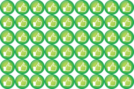 Belohnungssticker Daumen hoch - 19 mm - 54 Sticker