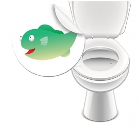 Toilet Stickers Fisk - 2 Stickers