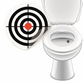 Toilet Stickers Bullseye - 20 Stickers