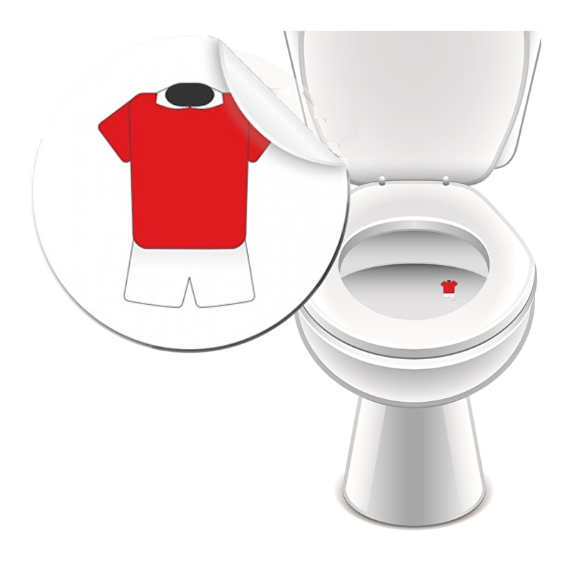 Toilet Stickers Red Shirt - 2 Stickers