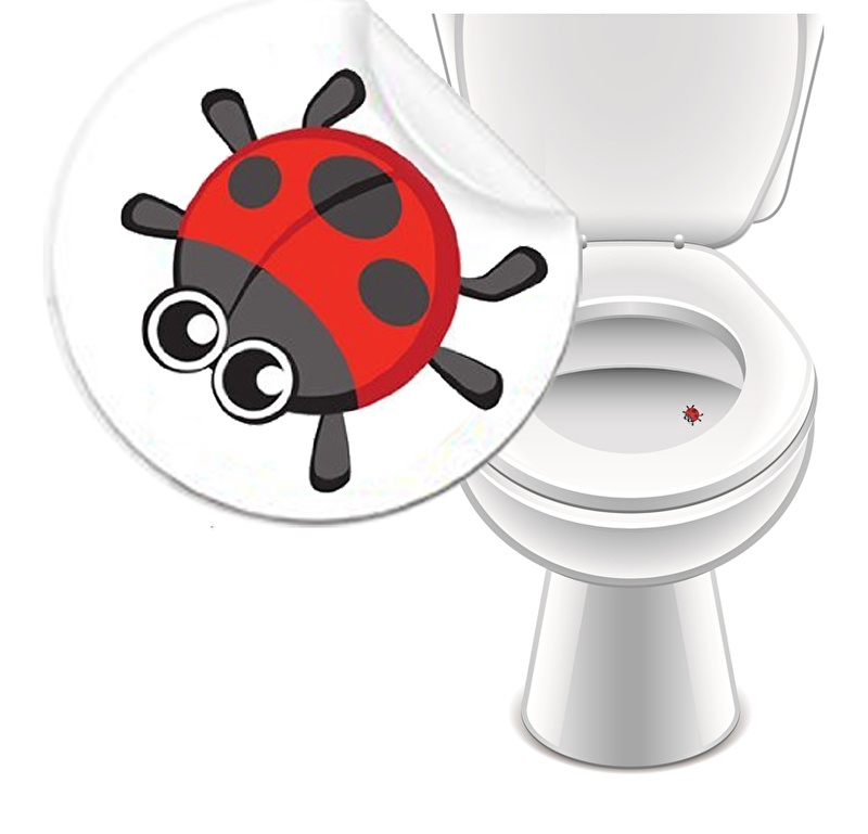 Potty Stickers Ladybug II - 2 Stickers