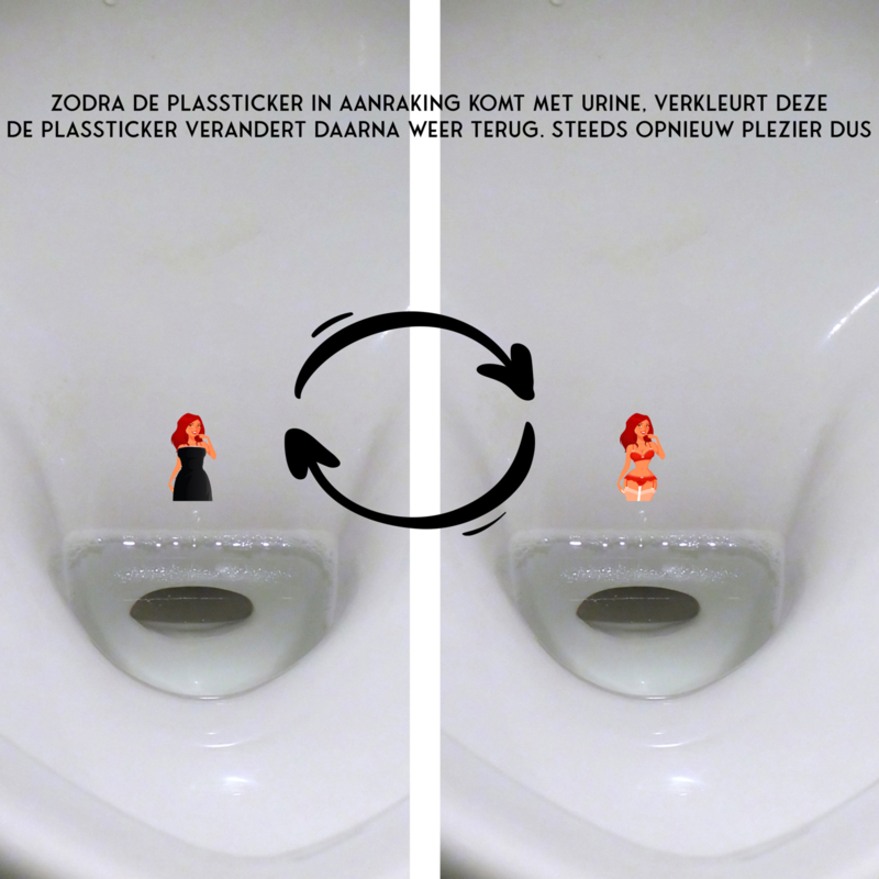 Onweersbui Koloniaal Uitrusten Verkleurende plasstickers kopen | toiletsticker.com