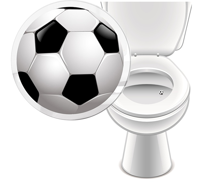 Toilet Stickers Voetbal - 4 Stickers