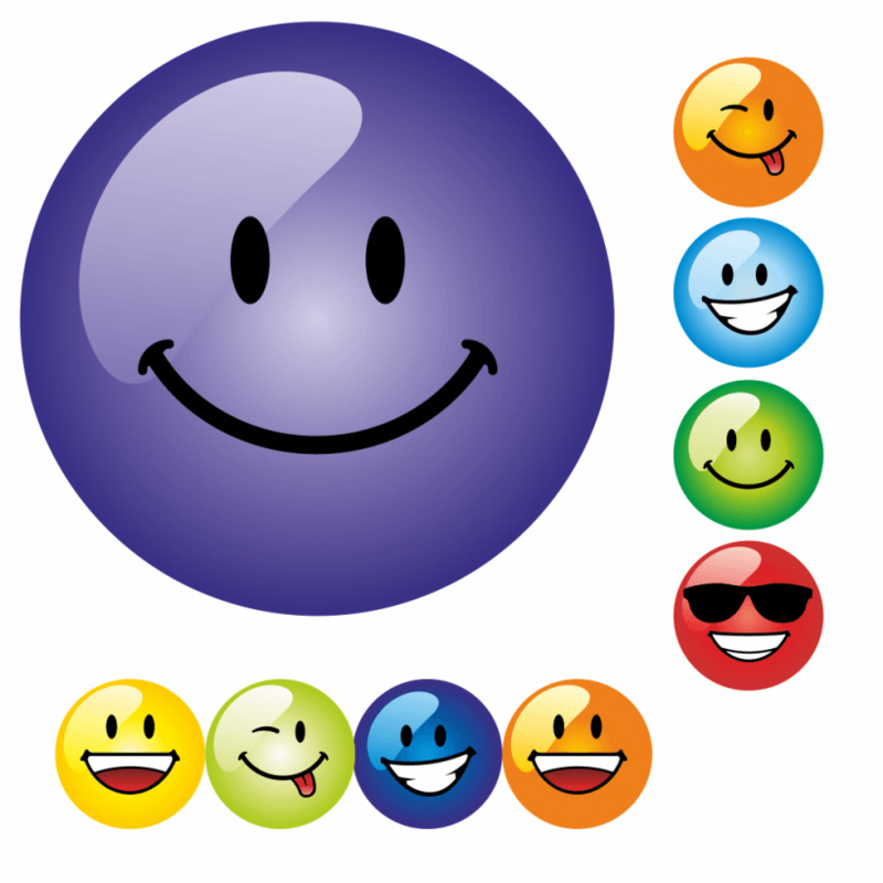 Plaskaarten met grote stickers - Smiley - Topkwaliteit