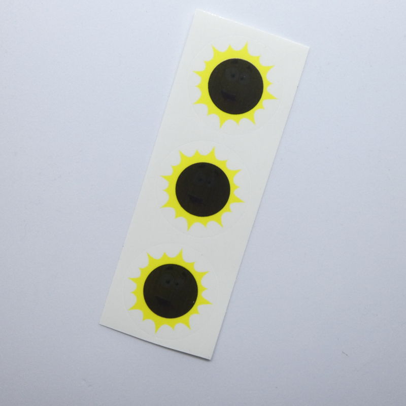 Verkleurende Plassticker Zonnetje - 3 Stickers