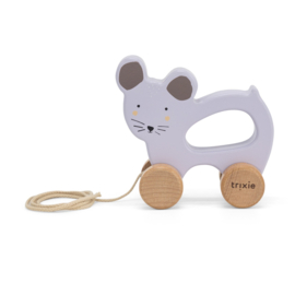 Trixie wooden pull along mrs mouse 32