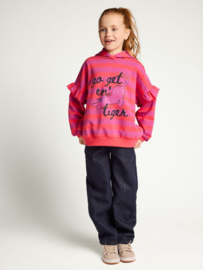 Looxs little capuchon sweater coral stripe 27