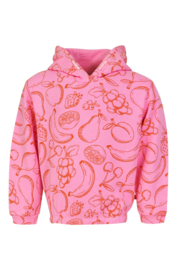 Someone print sweater pien pink 04