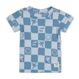 Feetje pyjama chase check blauw