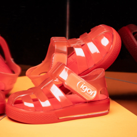Igor waterschoen star brillo transparant red