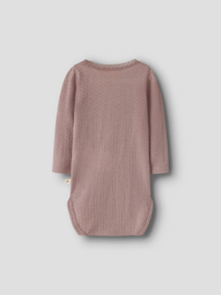 Lil' atelier merino wollen baby romper nora fawn 128