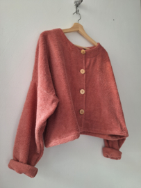 BADSTOF VEST DAMES KORT - DUSTY PEACH